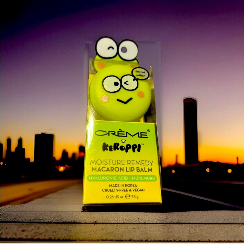 CRÉME Keroppi Moisture Remedy Macaron Lip 👄 Balm Hyaluronic Acid + Murumuru, New